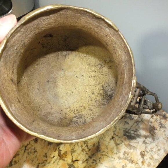 African Ashanti Kudo Bronze Tribal Lidded Container - Picture 5 of 8